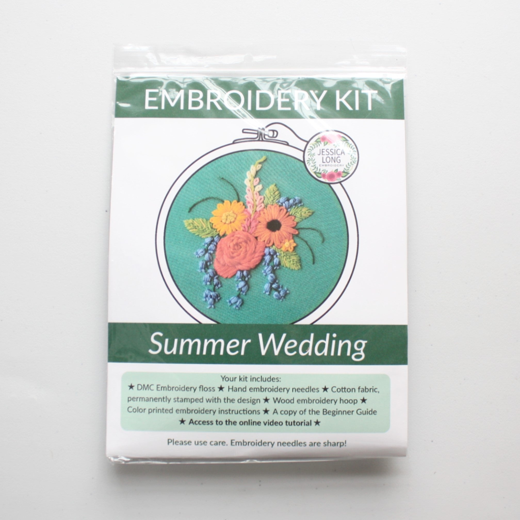 Embroidery Kit - Summer Wedding Flowers - Handmade in the USA -  , LLC